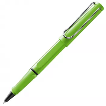 LAMY Safari rullīšu pildspalva zaļa ar ergonomisku satvērēju un metāla klipsi 1230640