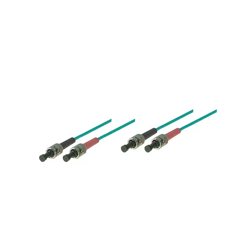 GoodConnections OM3 Dupleksais Daudzmodu Optiskās Šķiedras Pārejas Kabelis ST/ST 15m Aqua LSZH LW-815ST3