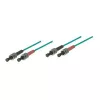 GoodConnections OM3 Dupleksais Daudzmodu Optiskās Šķiedras Pārejas Kabelis ST/ST 15m Aqua LSZH LW-815ST3