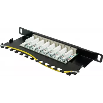 GoodConnections Alcasa GC-N0130 Cat6a ekranēts RJ45 keystone modulis - 10GbE, 22-26 AWG, melns