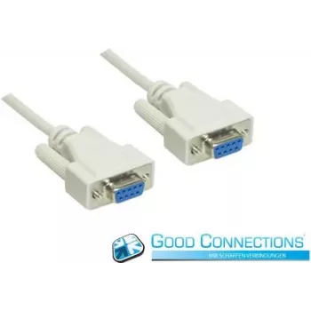 GoodConnections RS-232 seriālais kabelis DB9 sieviešu uz DB9 sieviešu 1:1, 1,8 m 4609-FF2