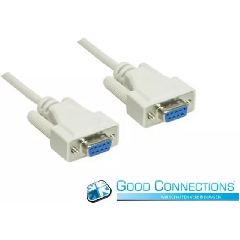 GoodConnections RS-232 seriālais kabelis DB9 sieviešu uz DB9 sieviešu 1:1, 1,8 m 4609-FF2