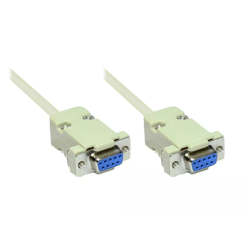 GoodConnections RS-232 seriālais kabelis DB9 sieviešu uz DB9 sieviešu 1:1, 1,8 m 4609-FF2
