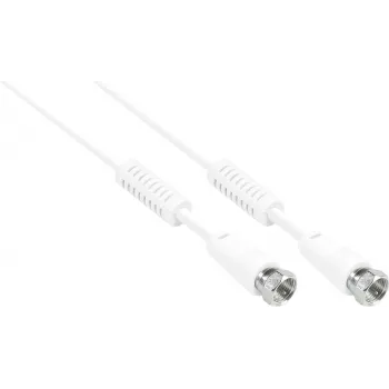 GoodConnections F-Type uz F-Type koaksiālais kabelis ar ferīta serdeni, 100% ekranēts, 2,5 m, balts (S-FP25W)