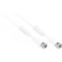 GoodConnections F-Type uz F-Type koaksiālais kabelis ar ferīta serdeni, 100% ekranēts, 2,5 m, balts (S-FP25W)