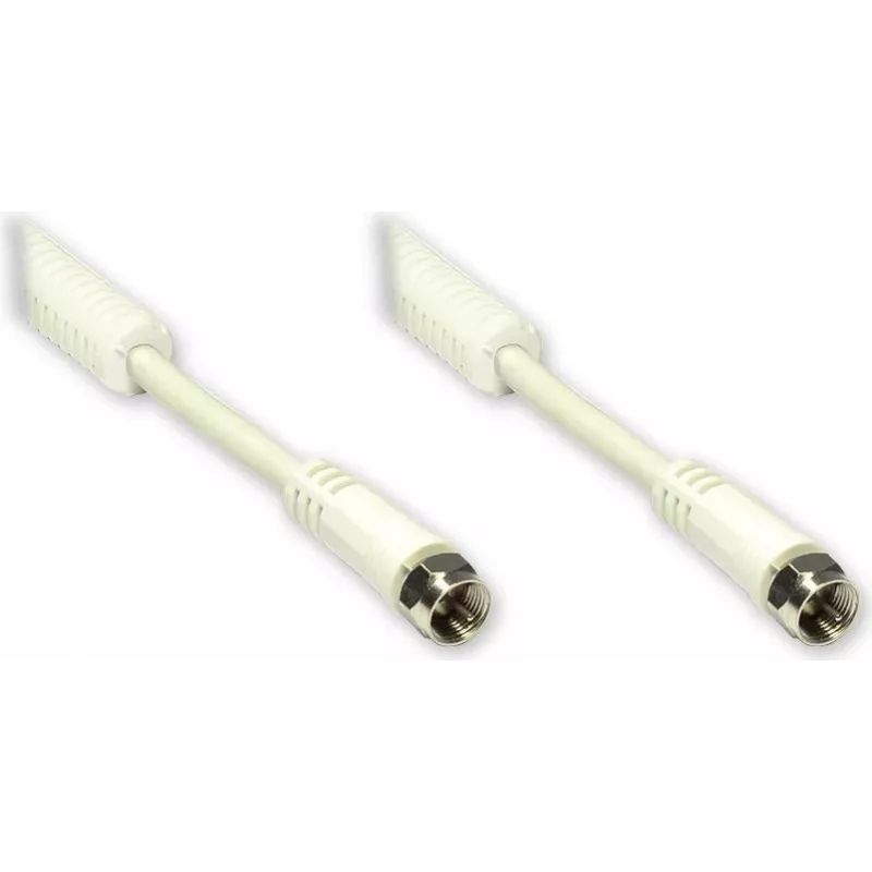 GoodConnections F-Type uz F-Type koaksiālais kabelis ar ferīta serdeni, 100% ekranēts, 2,5 m, balts (S-FP25W)