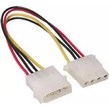 GoodConnections 5,25 collu 4-pin Molex barošanas pagarinātāja kabelis, iekšējais, 20cm (5021-4VL)
