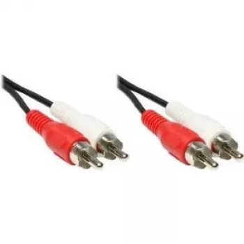 GoodConnections Stereo RCA audio kabelis, 2x RCA Male to 2x RCA Male, 1,5 m, melns 5901-D