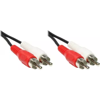 GoodConnections Stereo RCA audio kabelis, 2x RCA Male to 2x RCA Male, 1,5 m, melns 5901-D