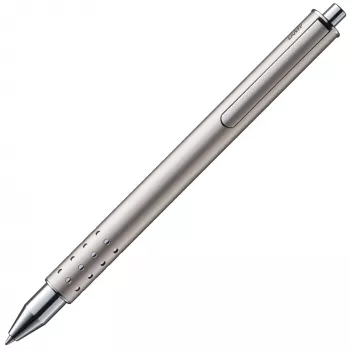 LAMY Swift Palladium rullīšu pildspalva - Ievelkams klips, metāla korpuss, vidēja melna tinte 1226052
