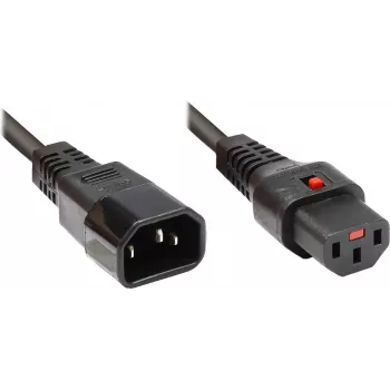 GoodConnections Alcasa C14/C13 barošanas pagarinājuma kabelis 1m melns 10A 250V 1600-IEC10
