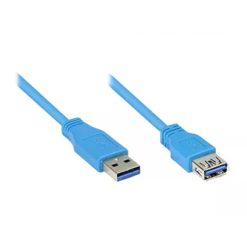 GoodConnections USB 3.0 pagarinātāja kabelis A Male to A Female, zils, 1 m (2711-B01)