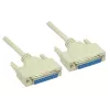 GoodConnections nulmodema kabelis, DB25 sievišķais uz DB25 sievišķais, 3m, niķelēts, dubulti ekranēts, melns 4030-3