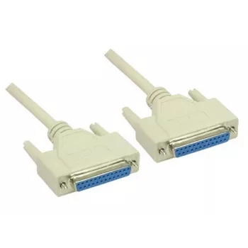 GoodConnections nulmodema kabelis, DB25 sievišķais uz DB25 sievišķais, 3m, niķelēts, dubulti ekranēts, melns 4030-3