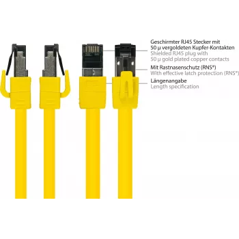 GoodConnections Alcasa 8080-030Y Cat8.1 S/FTP tīkla kabelis, 3 m, dzeltens
