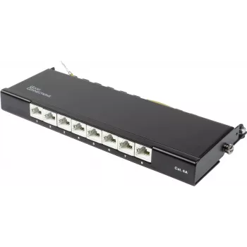 GoodConnections Alcasa GC-N0118 Cat.6a ekranēts keystone modulis, bez instrumentiem, RJ45, 10G, melns
