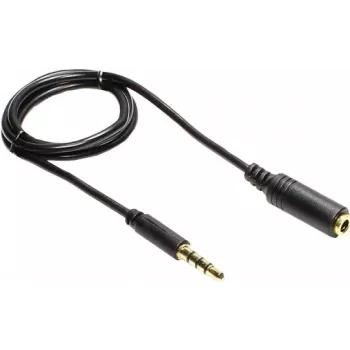 GoodConnections 3.5mm 4-polu TRRS pagarinājuma kabelis, vīrišķais uz sievišķo, 2m, melns AS-35V4B2