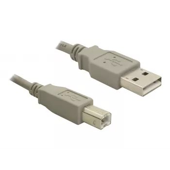 Delock USB 2.0 A vītņu uz B vītņu augšupielādes kabelis, 3 m, melns 82216