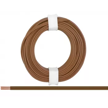 Donau Elektronik 218-88 savīta stieple 2 x 0,14 mm² brūna 5 m