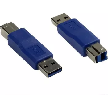 GoodConnections Alcasa USB-AD34 USB-A uz USB-B adaptera kabelis, 0,15 m, zils, USB 2.0, 480 Mbps, dubulti ekranēts
