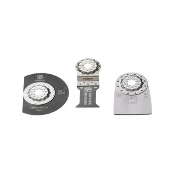 FEIN E-Cut Long-Life Starlock zāģa asmeņu komplekts, 3 gab., bi-metāls, MultiMaster AMM 500 Plus Select, AMM 700 Max Top, AMM 700 Max Select 35222967110