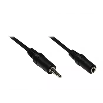 GoodConnections AS-35V3 3,5 mm stereo audio pagarinājuma kabelis, vīrišķais uz sievišķo, 3 m, melns