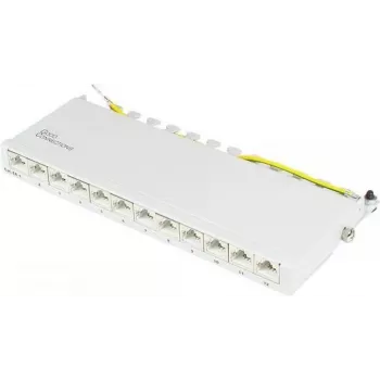 GoodConnections Alcasa GC-N0120 Cat.6a ekranēts Keystone modulis, RJ45 uz bezinstrumenta IDC, 10GBase-T, pelēks, cinka korpuss