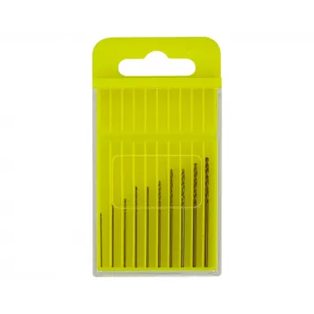 Donau Elektronik HSS-CO-200 HSS kobalta spirālurbju komplekts, 10 gab., 0,3–1,2 mm, DIN 338, cilindrisks kāts