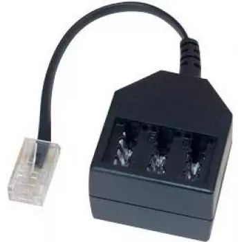 GoodConnections telefona adapteris RJ45 (8P4C) spraudnis uz TAE-F ligzdu, 20cm, melns T4A-NFF