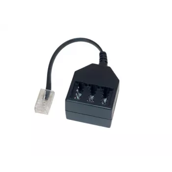 GoodConnections telefona adapteris RJ45 (8P4C) spraudnis uz TAE-F ligzdu, 20cm, melns T4A-NFF