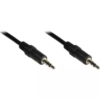 GoodConnections 3.5mm stereo audio kabelis, vītņu-vītņu, 1,5m, zeltīti kontakti, melns (1970-EX)