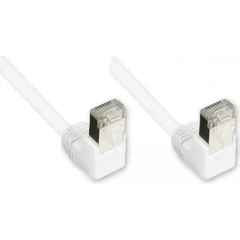 GoodConnections Cat. 5e F/UTP tīkla kabelis, balts, 5m, ar 90° leņķa RJ45 savienotājiem 805W-050WI