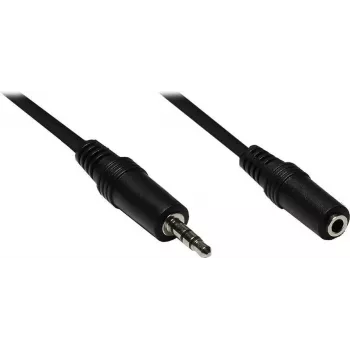 GoodConnections 3.5mm audio pagarinājuma kabelis, tēviņš uz mātīti, 3 polu, melns, 2,5m AS-35V25