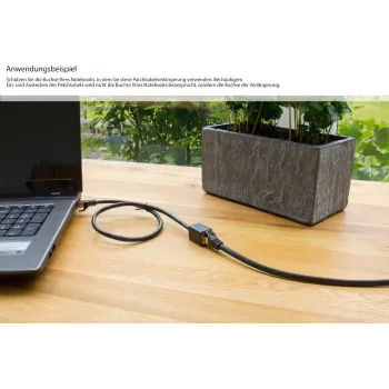 GoodConnections Cat.7 S/FTP RJ45 pagarinājuma kabelis ar fiksatora aizsardzību, bez halogēniem, 1 m, melns 8070VR-010S