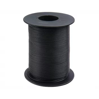 Donau Elektronik 105-1-100 montāžas vads 1 x 0,20 mm² melns 100 m