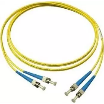 GoodConnections LW-905ST Vienmoda Dupleksa ST/ST Optiskās Šķiedras Pārejas Kabelis, 9/125 µm OS2, 5 m, Dzeltens