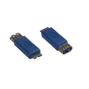 GoodConnections Alcasa USB-AD36 USB Micro-B vītņuzgalis uz USB-A ligzdu adaptera kabelis, 0,15 m, zils