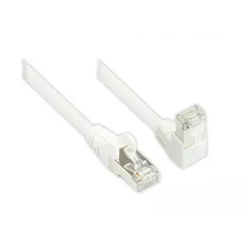 Good Connections 806W-003W Cat.6 S/FTP PiMF tīkla kabelis, 250 MHz, RJ45, 90° leņķa uz leju, balts, 0,25 m