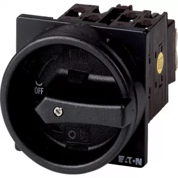 Eaton T0-2-1/EA/SVB-SW 3-polų pagrindinis jungiklis-atjungiklis, 20 A, 690 V AC, paviršinis montavimas, juoda rankena, IP65 041246