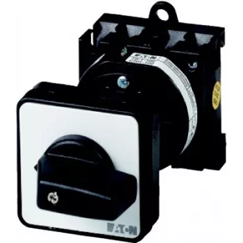 Eaton T0-1-15401/Z 1-pola kameru slēdzis, 20A, 690V, IP65, panelī montējams, melns/sudraba 048346