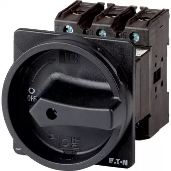Eaton P3-100/V/SVB-sw Galvenais slēdzis, 3-pol + N, 100 A, 690 V AC, IP65, melns rotējošs rokturis 064976