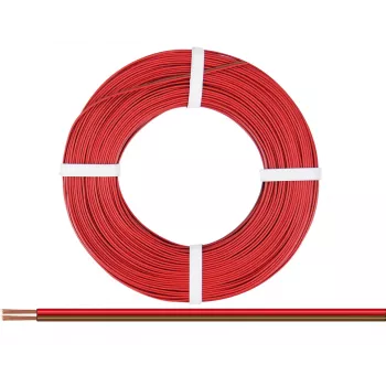 Donau Elektronik 218-08-25 savīta stieple 2 x 0,14 mm² sarkana, brūna 25 m