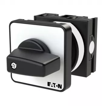Eaton T0-1-15401/E kameru slēdzis, 1-polārs, 20 A, 690 V AC, priekšējā montāža, melns rotējošais rokturis, IP65 038854