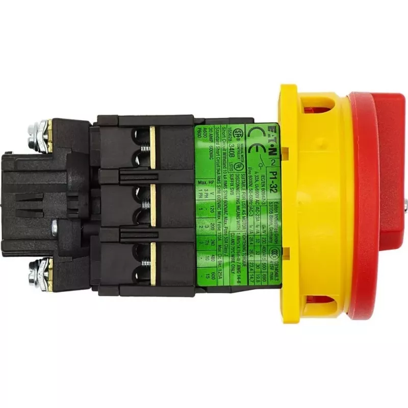 EATON P1-32/EA/SVB galvenais slēdzis, 3 polu, 32A, virsmas montāža, avārijas izslēgšanas funkcija 081438