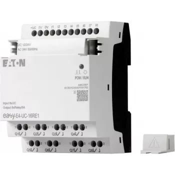 Eaton EASY-E4-UC-16RE1 easyE4 vadības relejs, 8 DI, 4 AI, 8 releju izejas, Ethernet, LCD, DIN sliede