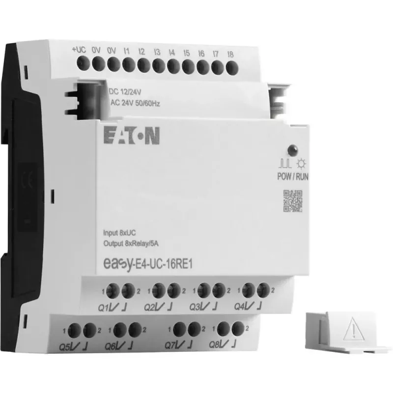 Eaton EASY-E4-UC-16RE1 easyE4 vadības relejs, 8 DI, 4 AI, 8 releju izejas, Ethernet, LCD, DIN sliede