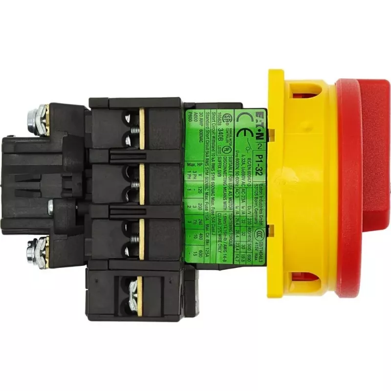 EATON P1-32/EA/SVB/N Galvenais slēdzis 32A 3P+N ar avārijas apturēšanas funkciju, iestrādājams (091079)