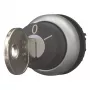 Eaton M22-WRS-MS20 atslēgas selektora slēdža aktuators, 2 pozīcijas, fiksējošs, MS20 atslēga, titāna metāla priekšējais gredzens, melns 111779
