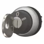 Eaton M22-WRS3-MS3 atslēgas selektors, 3 pozīcijas, fiksēts, 22,5 mm, melns/sudraba 111774