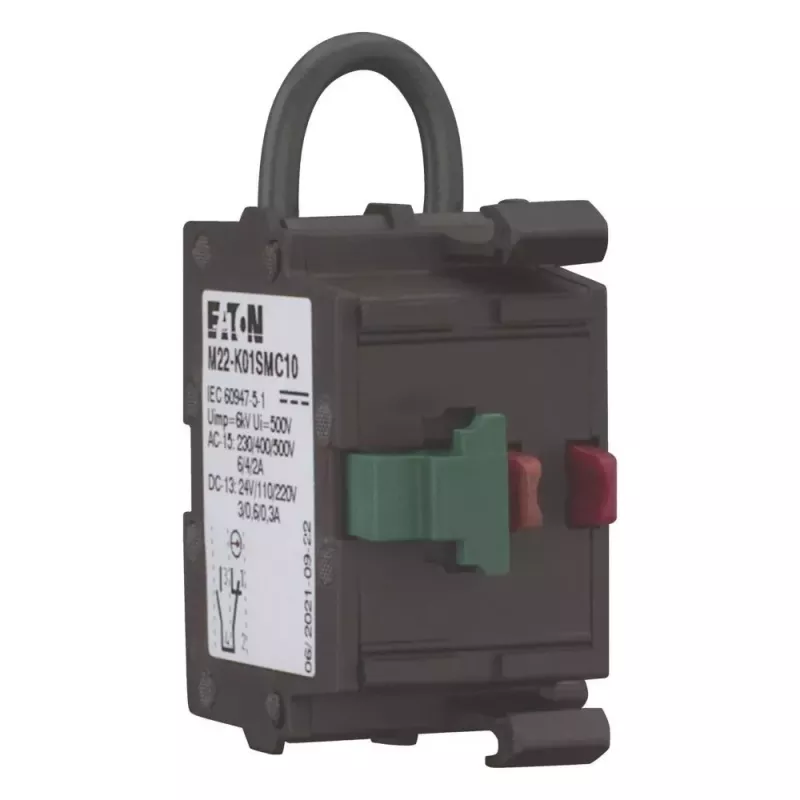 Eaton M22-K01SM kontakta elements, 1 NC, priekšējā montāža, skrūvju spailes 121472